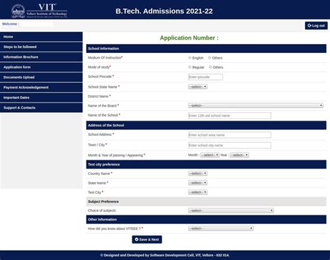 vit phd application form 2023.